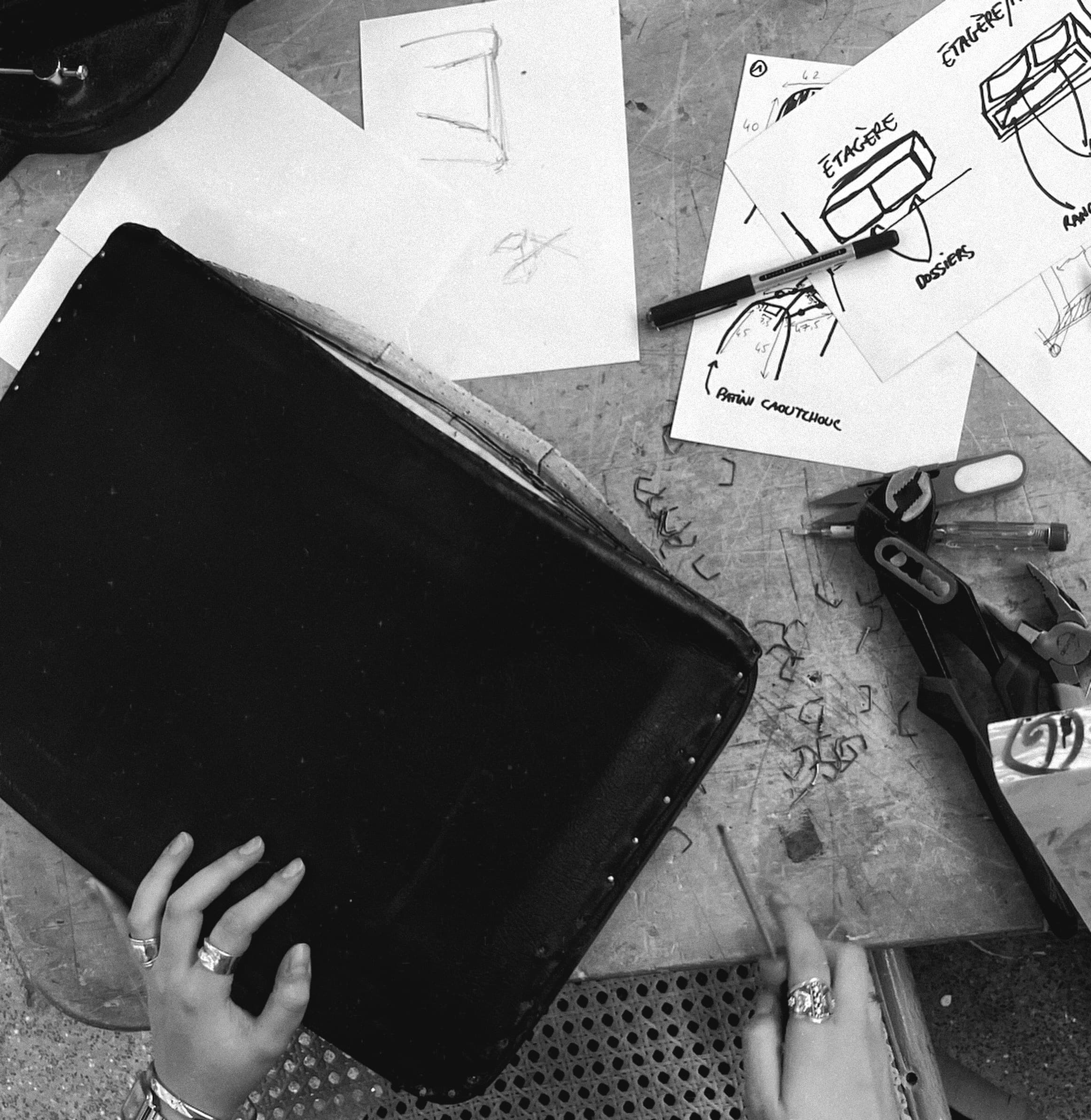 Croquis et prototype en atelier