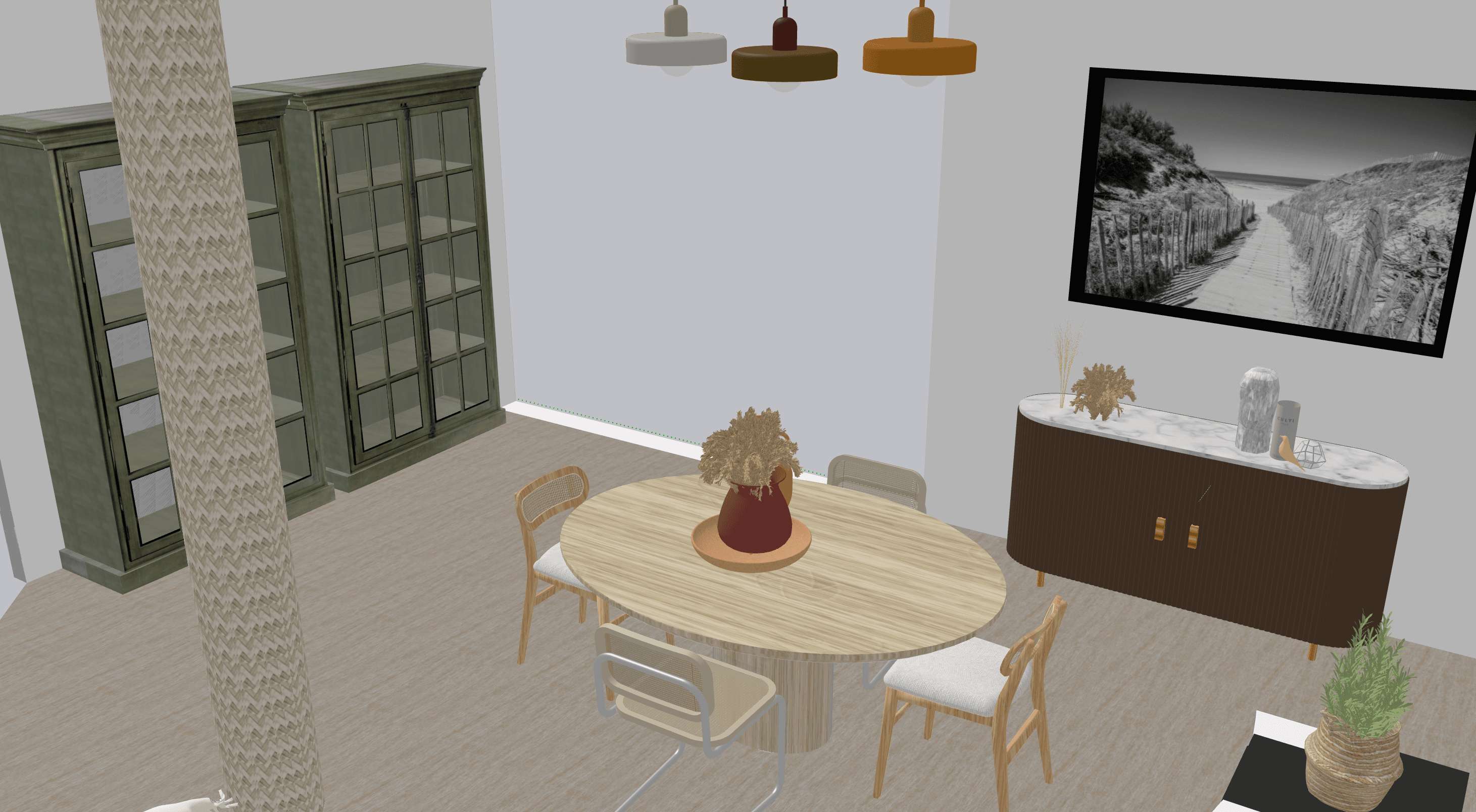 Salon — La Rochelle — vue 2 — rendu SketchUp