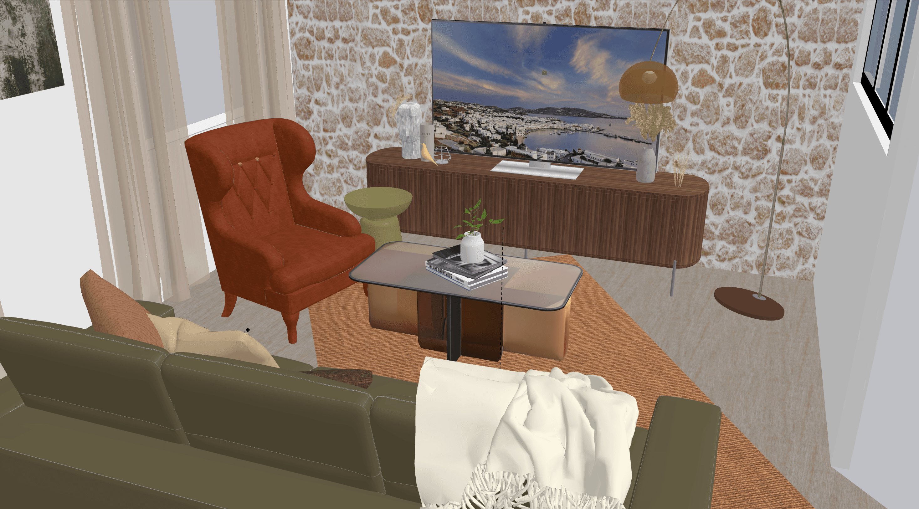 Salon — La Rochelle — vue 4 — rendu SketchUp